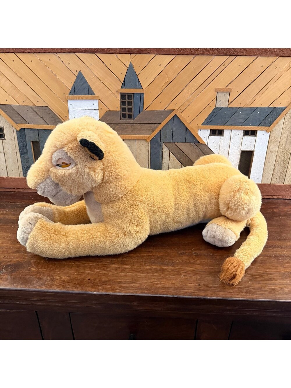 Vintage 90s Disney Store Lion King Sarabi Plush Large 21" Lying Down Simbas Mom
